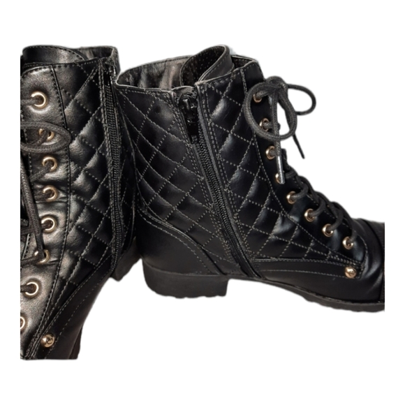 G by Guess Combat Moto Byson-T Quilted Combat/Moto Boots SZ 6.5M - Picture 2 of 9